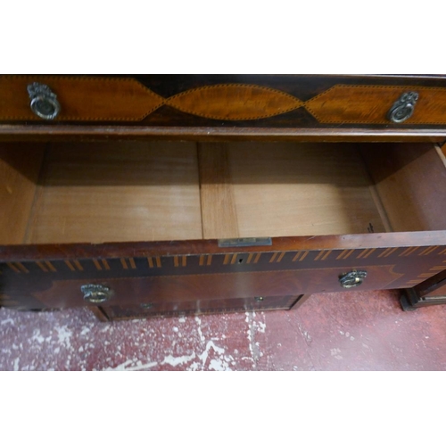 259 - Edwardian inlaid mahogany gentleman's press - Approx. W: 77cm D: 54cm H: 187cm