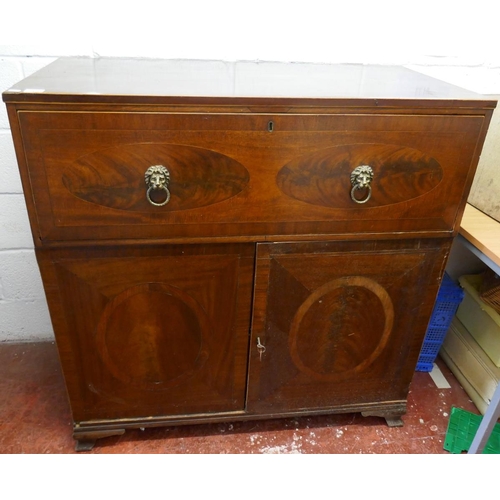 260 - Mahogany secretaire - Approx. W: 113cm D: 56cm H: 115cm