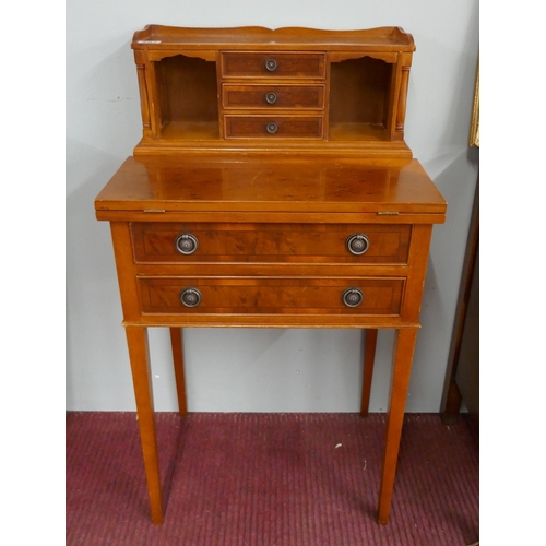 267 - Yew wood ladies writing desk