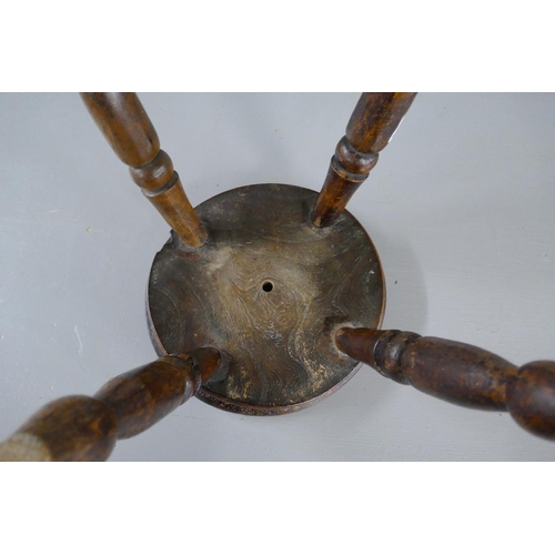 273 - Antique elm milking stool