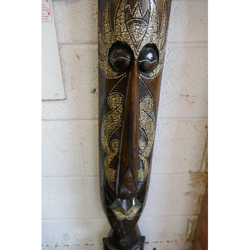 274 - Very large African hand carved wall mask - Approx. H: 203cm