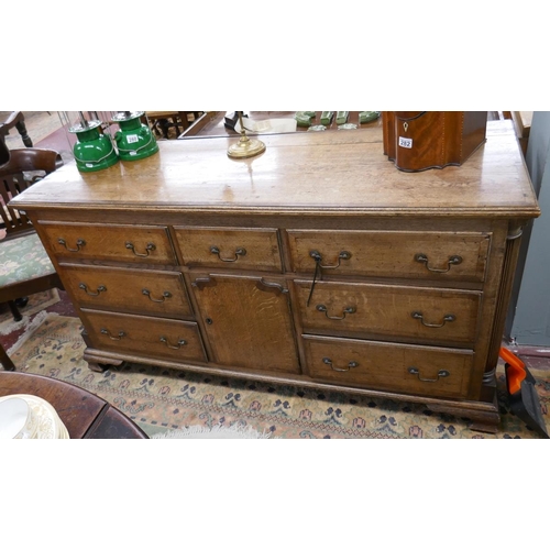 279 - Antique oak sideboard - Approx. W: 160cm D: 55cm H:84cm