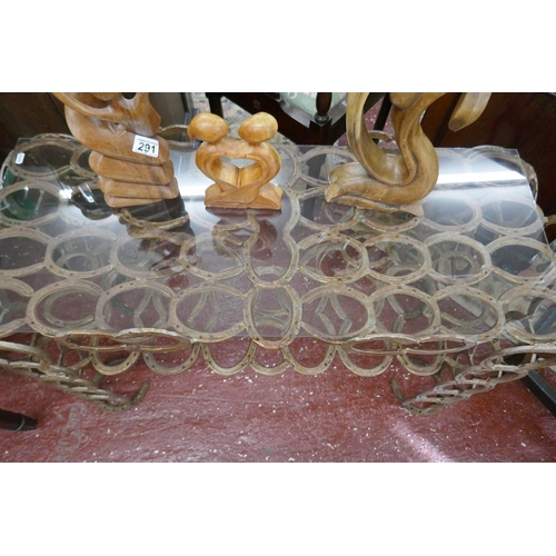 290 - Unusual horse shoe console table - Approx. W: 102cm D: 43cm H:66cm