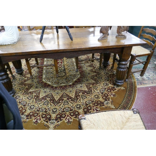 293 - Antique oak plank top refectory table - Approx. L: 188cm W: 83cm H: 71cm