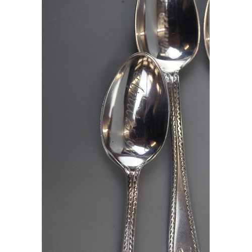 3 - 12 hallmarked silver teaspoons - Makers mark H & M - Approx 142g