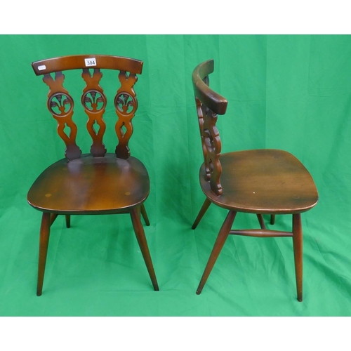 304 - Set of 4 Ercol dining chairs