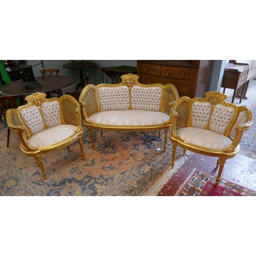 312 - French gilt salon suite