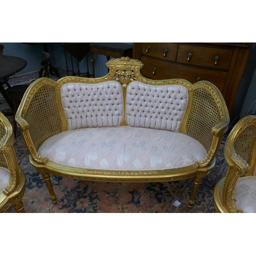 312 - French gilt salon suite