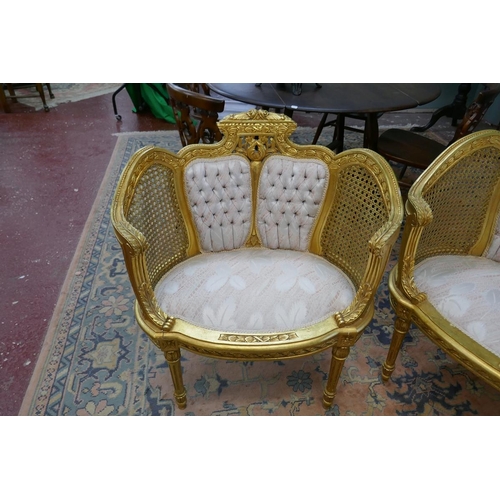 312 - French gilt salon suite