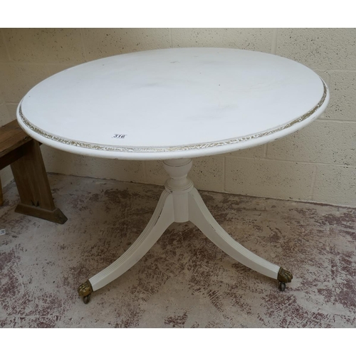 316 - Shabby chic pedestal table