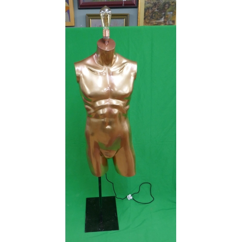 324 - Gold torso manakin lamp
