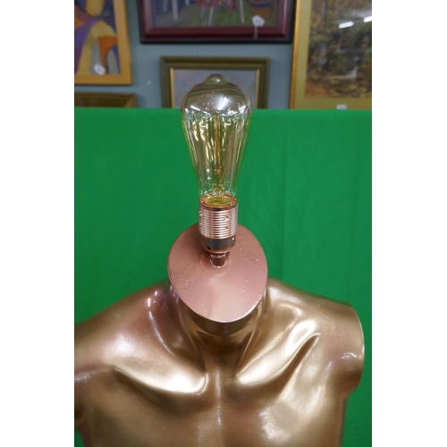 324 - Gold torso manakin lamp