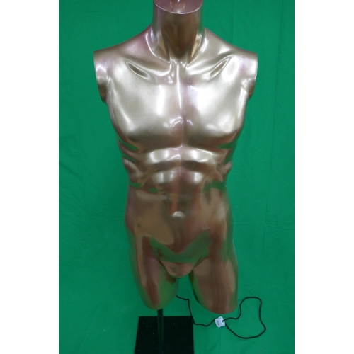 324 - Gold torso manakin lamp