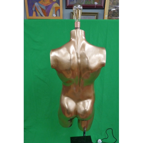 324 - Gold torso manakin lamp