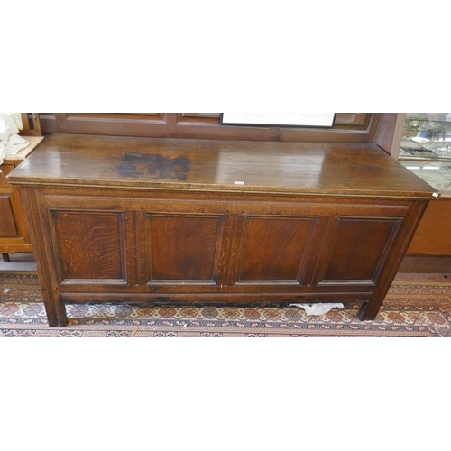 327 - Very large Georgian oak coffer - Approx. W: 176cm D: 62cm H: 78cm