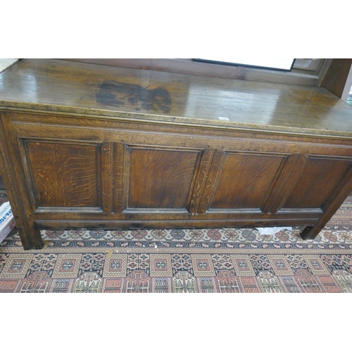 327 - Very large Georgian oak coffer - Approx. W: 176cm D: 62cm H: 78cm