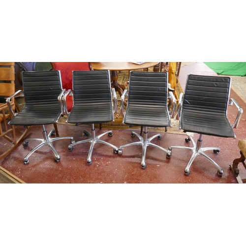 332 - Set of 4 Charles Eames style office chairs