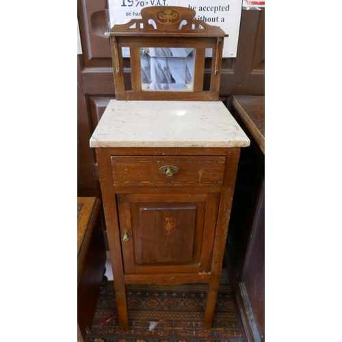 337 - Antique inlaid night stand