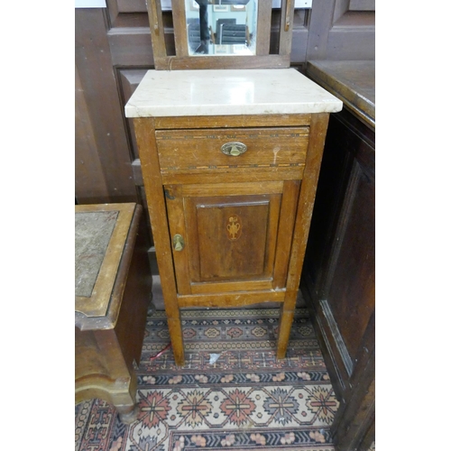 337 - Antique inlaid night stand