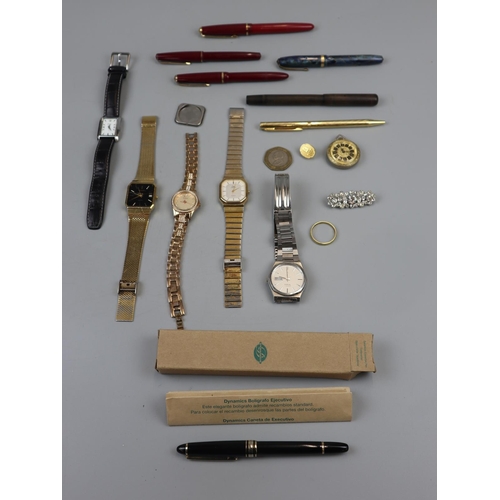 64 - Collection of watches, pens etc