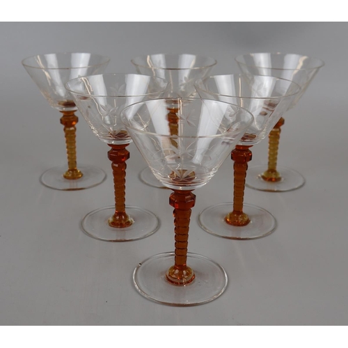72 - Set of 6 early glasses