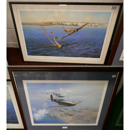 223 - 2 signed & L/E prints - Spitfires