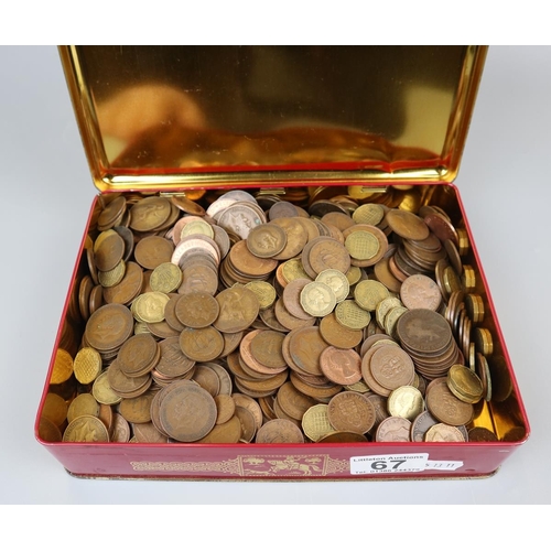 67 - Collection of coins - UK pre decimal - Approx 4.8kg