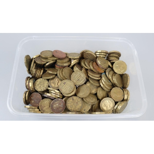 81 - Collection of coins - approx. 1.6kg UK pre-decimal 3d