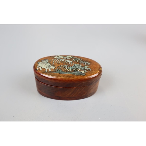 93 - Inlaid mother of pearl trinket box