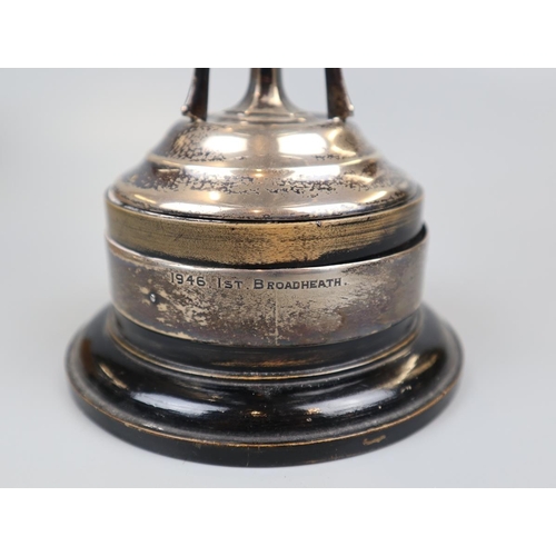 19 - Hallmarked silver trophy - Boy scout association - Approx weight without plinth: 334g