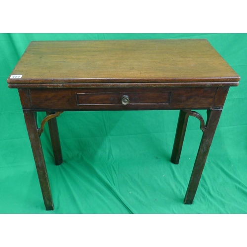 339 - Mahogany fold-over tea table