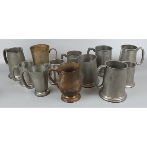 118 - Collection of pewter tankards