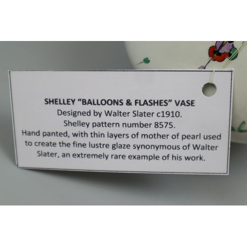 124 - Shelley Balloons And Flashes Vase designed by Walter Slater 1910 - Approx. H: 13cm