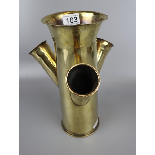 163 - WW1 trench art vase