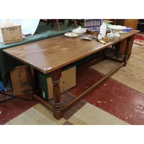 167 - Large mahogany refectory table - Approx. L:244cm W:79cm H:77cm