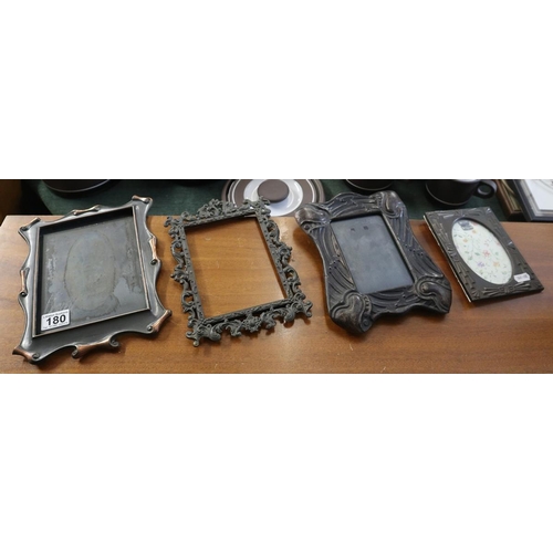 180 - 4 Art Deco style metal photo frames