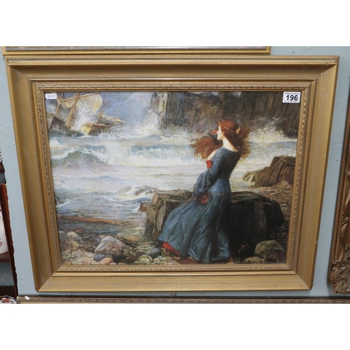 196 - Print - Woman and shipwreck