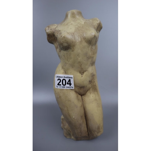 204 - Nude torso sculpture