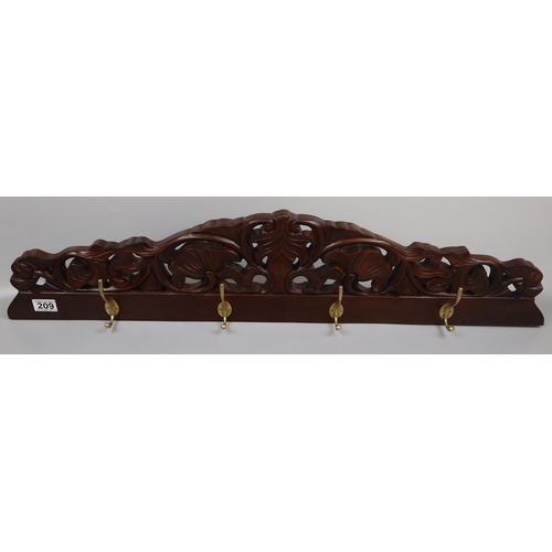 209 - 4 hook coat rack