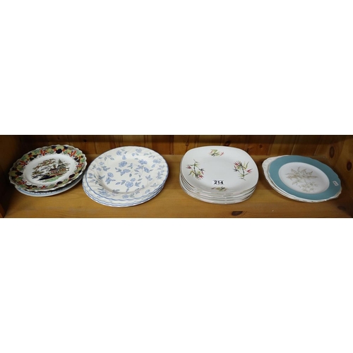 214 - Ceramic plates to include Spode