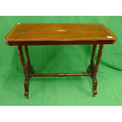 234 - Victorian inlaid centre table - Approx. L:89cm W:43cm H:68cm