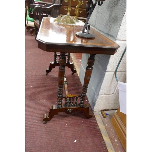 234 - Victorian inlaid centre table - Approx. L:89cm W:43cm H:68cm