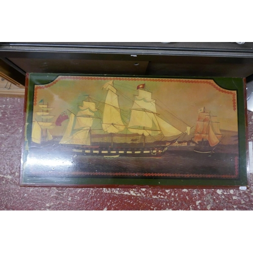 239 - Blanket box with nautical theme