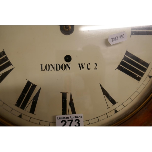 273 - Station clock by George Blake of London in working order