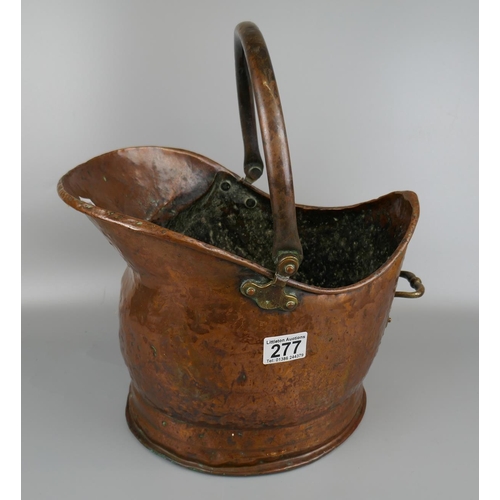 277 - Early copper coal scuttle