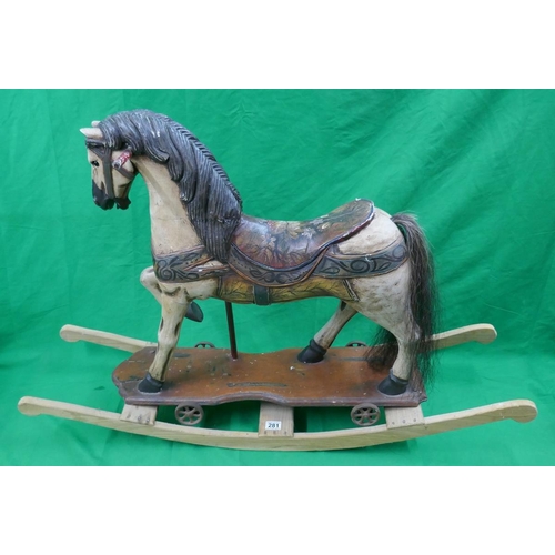 281 - Antique rocking horse