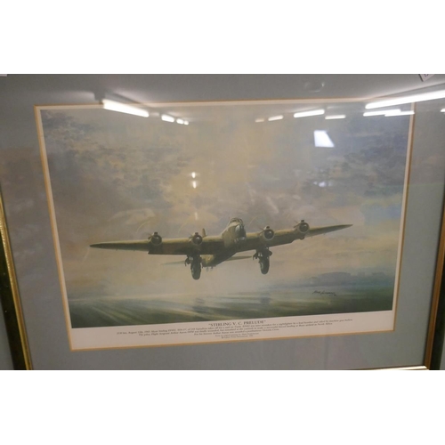 286 - Collection of 5 military aircraft prints to include signed examples