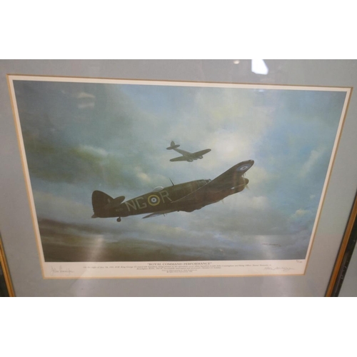 286 - Collection of 5 military aircraft prints to include signed examples