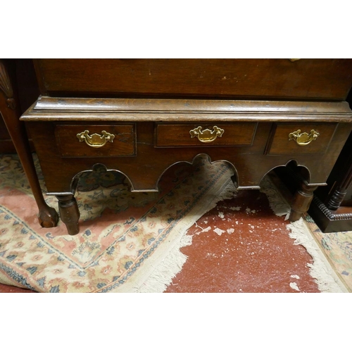 294 - 18th century oak chest on stand - Approx. W:96cm D:55cm H:133cm