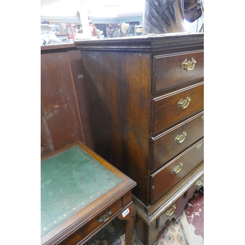 294 - 18th century oak chest on stand - Approx. W:96cm D:55cm H:133cm